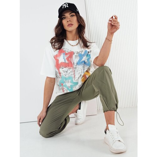 DStreet T-shirt damski STRELLO biały Slike