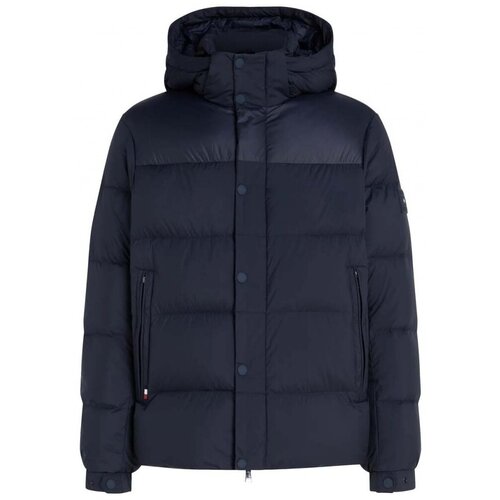 Tommy Hilfiger Jakne MIX DOWN HOODED PUFFER Modra Slike