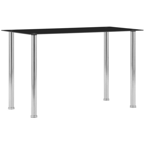 VidaXL Jedilna miza črna 120x60x75 cm kaljeno steklo, (20711085) Slike