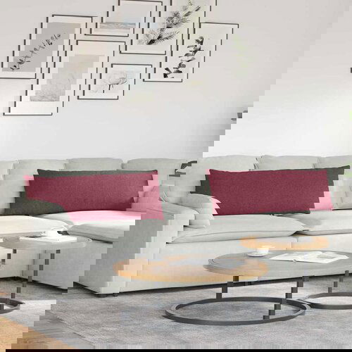 vidaXL jastučići za sofu 2 pcs vinska crvena 120 x 40 cm tkanina Cijene