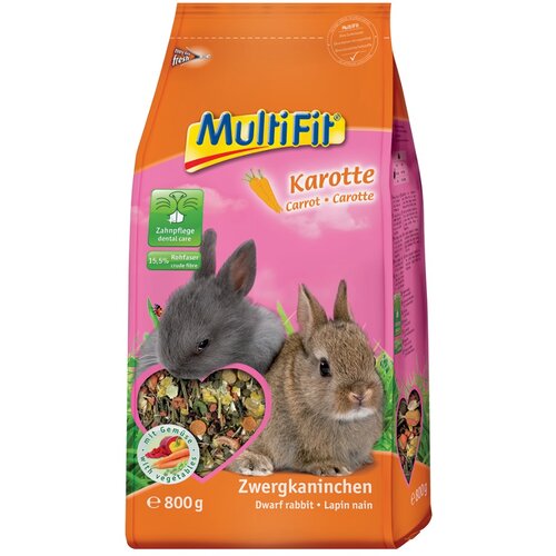 MultiFit Hrana s korenjem za pritlikave kunce 800 g Cene