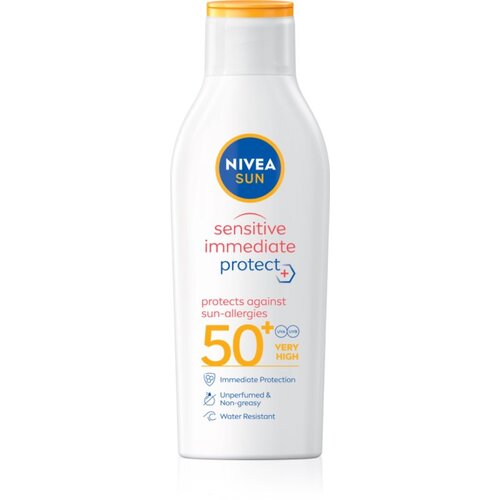 Nivea SUN Sensitive Immediate losjon za sončenje za občutljivo kožo SPF 50+ 200 ml Cene