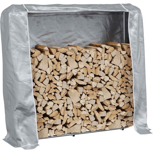 vidaXL stojalo za drva z dežnim pokrovom 150x25x150 cm pocinkano jeklo Cene