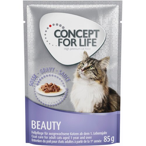 Concept for Life Beauty Adult &ndash; izbolj&scaron;ana receptura! - Kot dopolnilo: Beauty v omaki 12 x 85 g Cijene