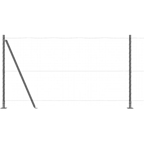 vidaXL Ograjni stebri 7 pcs Siva &Oslash;32mm 130 cm Pocinkano jeklo, (5000095203) Cene