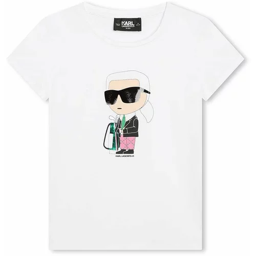 Karl Lagerfeld Dječja majica kratkih rukava boja: bijela