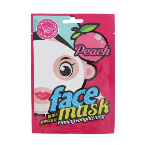 Bling Pop Face Mask Peach Firming + Brightening maska za obraz za vse tipe kože 20 ml unisex Cene