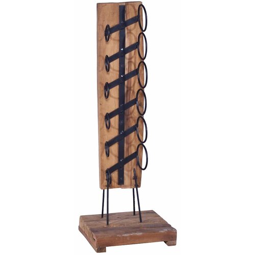  Stalak za vino za 6 boca 35 x 35 x 100 cm od masivne tikovine Slike