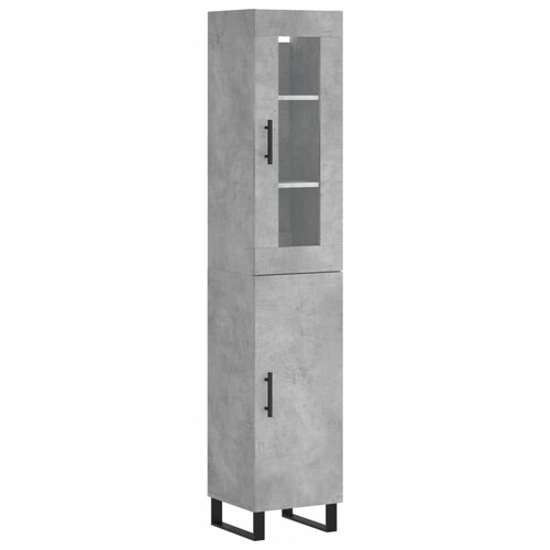 Maison Chic Visoka omara - Komoda - Predalnik betonsko siva 34,5x34x180 cm inženirski les, (21720033) Cene