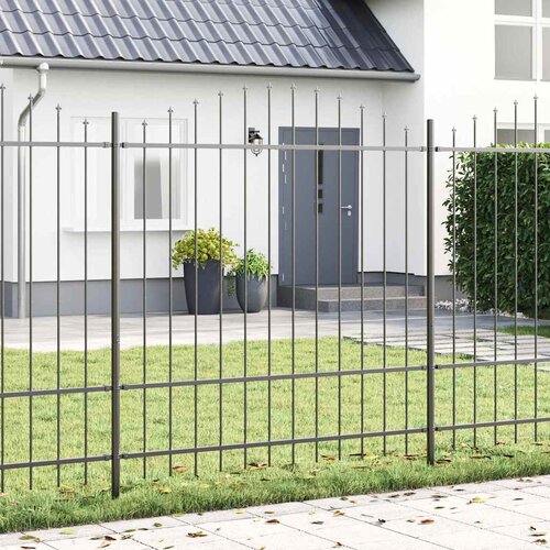  Vrtna Ograda 3 pcs Siva 170 x 215 cm Čelik s prahom premazan Cene