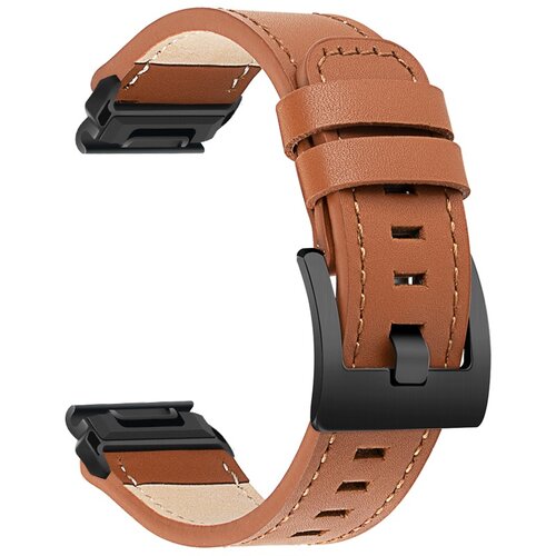 INF Združljiv usnjen pa&scaron;ček za uro Garmin Fenix 8/7X/3 - Retro stil Brown 22 mm, (5000079795) Cene