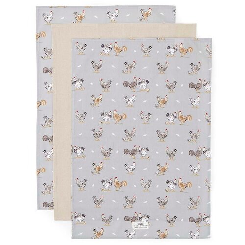 Cooksmart &amp;reg; Pamučna kuhinjska krpa 3 kom 45x65 cm Hen House &amp;ndash; Slike