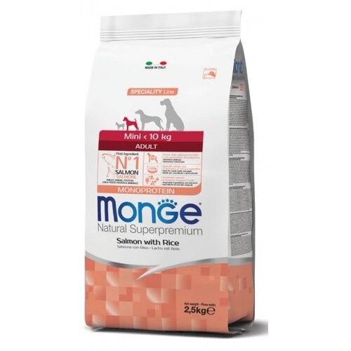 Monge mini adult monoprotein losos i pirinač 2.5kg Slike