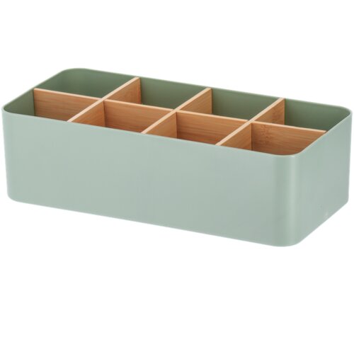 Tendance organizator pravokutni 8 pregrada, Plast/bambus zelena Cijene