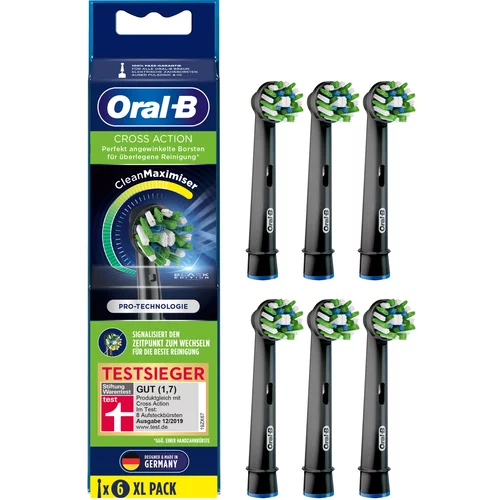 Oral-b zobna ščetka Aufsteckbürsten 6er crossaction schwarz cleanmaximizer