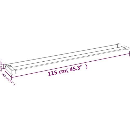  Polica za stijenku tu&amp;scaron;-kabine kromirana 115 cm aluminijska Slike