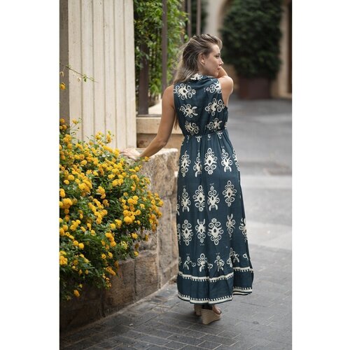 Isla Bonita By Sigris Dolge obleke Dolga Midi Obleka Modra Slike