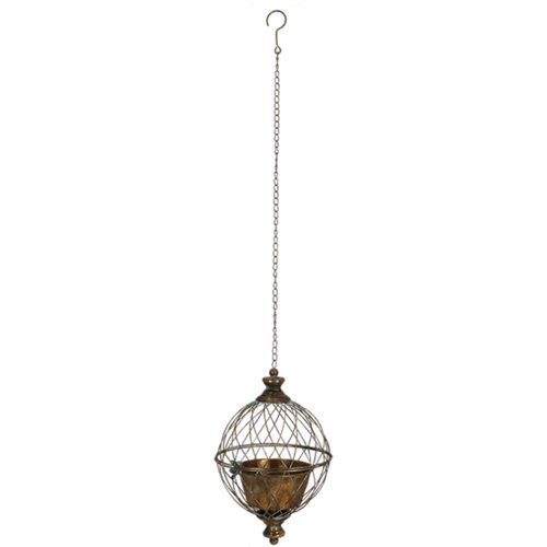 Esschert Design Aged Metal okrogli viseči cvetlični lonec - L Slike