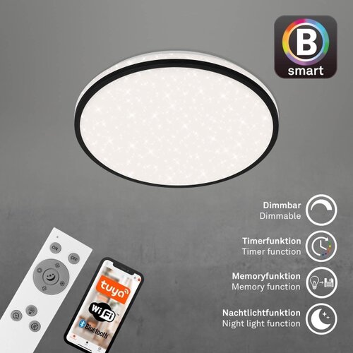BRILO LED prigu&amp;scaron;iva stropna svetiljka STARRY SKY LED/24W/230V Wi-Fi Tuya+ daljinski upravljač Slike