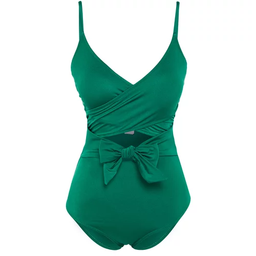 Trendyol Green Double Breasted Tie Swimsuit