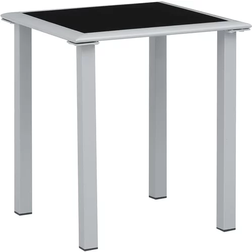 Vrtni stol crno-srebrni 41 x 41 x 45 cm od čelika i stakla