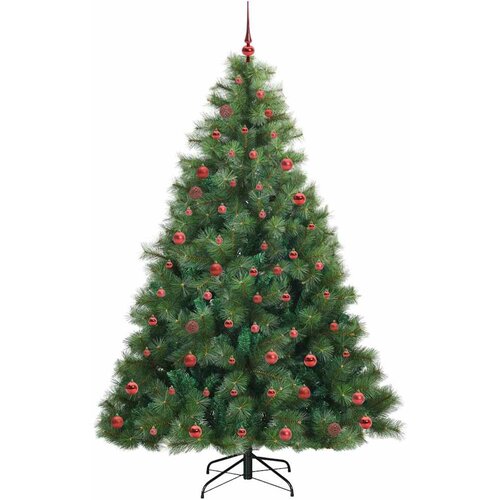  Umjetno božićno drvce s stalakom Zelena 210 cm PE i PVC 130 x 130 x 210 cm Slike