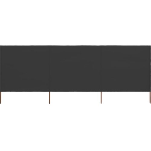 VidaXL 3-panelni vetrobran tkanina 400x160 cm antraciten, (20692527) Slike