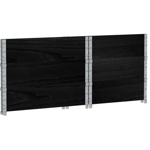  Okviri za palete 3 kom crni 80x60 cm od masivne borovine Slike