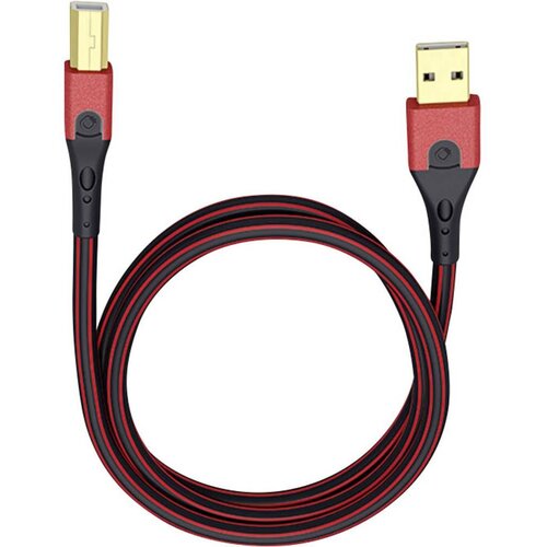 Oehlbach USB 2.0 [1x mo&scaron;ki konektor USB 2.0 tipa A - 1x mo&scaron;ki konektor USB 2.0 tipa B] 3.00 m rdeča/črna pozlačeni konektorji USB Evolution B, (20419852) Cene