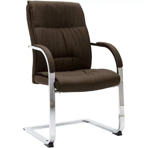 vidaXL Konzolna uredska stolica od tkanine smeđa