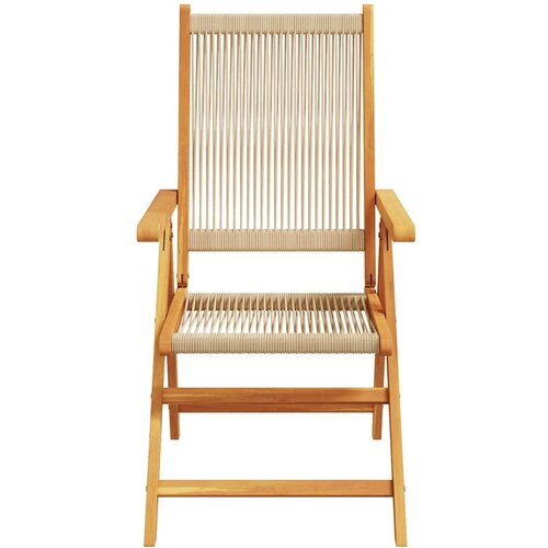  7dijelni vrtni blagovaonski set bež polipropilen i masivno drvo Slike