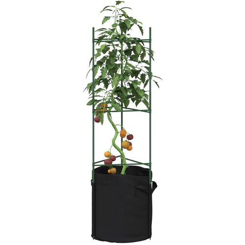 VidaXL mreža za paradižnik z vrečo za rastline 6 kosov 116 cm jeklo pp Slike