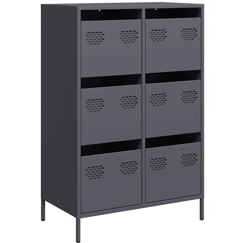 Maison Chic Visoka omara - Komoda - Predalnik antracit 68x39x101,5 cm jeklo, (21716669) Slike