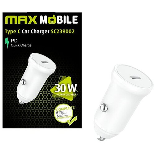 Maxmobi AUTO ADAPTER PD QC 3.0 TYPE C, SC239002, 30W Slike
