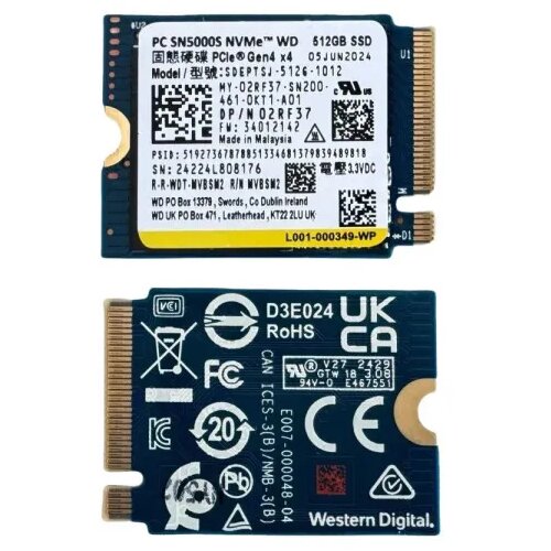 Western Digital SSD 512GB M.2 PC SN5000S NVMe Bulk 2280 Cene