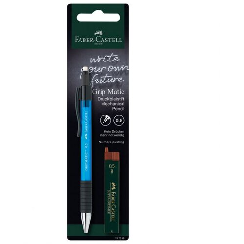 Olovka TEHNIČKA 0,5 MM GRIP MATIC 1375 PLUS MINE FABER-CASTELL PLAVA BLISTER * DO ISTEKA ZALIHA Cijene