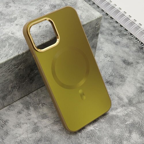 Maska COLOR METAL MagSafe za iPhone 12/12 Pro/ zlatna Slike
