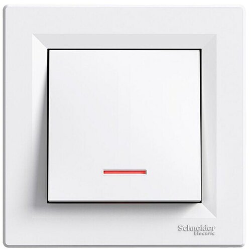 Schneider Electric Prekidač s kontrolnom žaruljom Asfora (Bijele boje, 10 A, Podžbukno) Slike