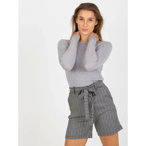 Fashion Hunters Gray fitted classic sweater with viscose