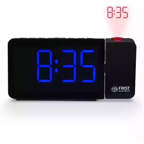 First Radiobudilka z alarmom, FM radio, projekcija, črna-modra, (20812006)