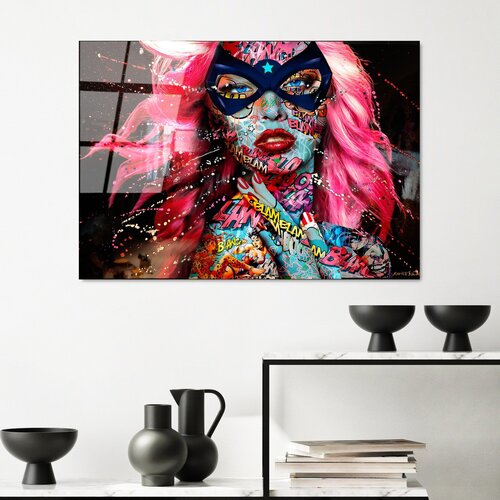 WALLXPERT UV-724 70 x 100 Multicolor Decorative Tempered Glass Painting Cene
