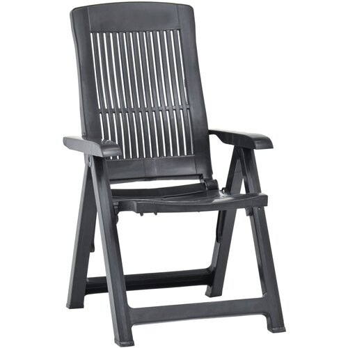 Maison Chic Nastavljivi vrtni stoli - Stol za vrt 2 kosa plastika antracitne barve JS53, (21879081) Slike