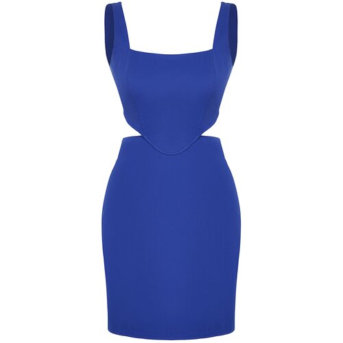 Trendyol Blue A-Cut Mini Cotton Woven Window/Cut Out Detail Woven Mini Dress Cijene