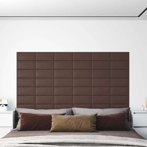  Zidne ploče od umjetne kože 12 kom smeđe 30 x 15 cm 0 54 m² Cijene