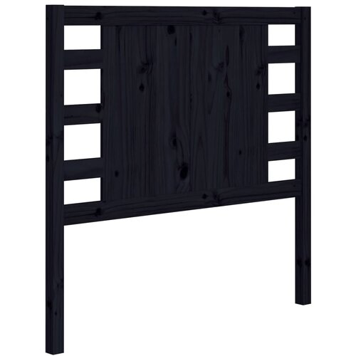 Maison Chic posteljno vzglavje - vzglavna omarica - nočna omarica črno 96x4x100 cm trdna borovina, (21705693) Slike