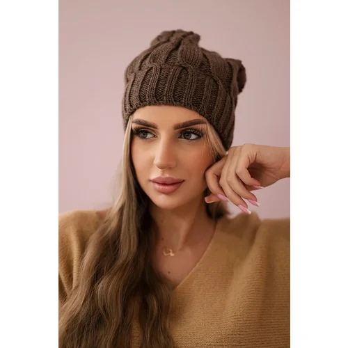 Kesi marka niezdefiniowana Cap with fleece Iwona K221 mocca