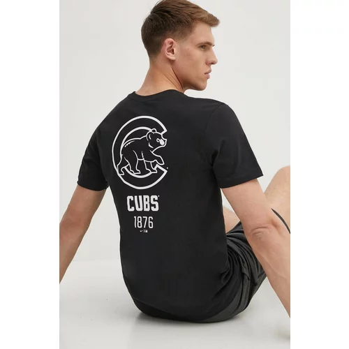 Nike Pamučna majica Chicago Cubs za muškarce, boja: crna, s tiskom