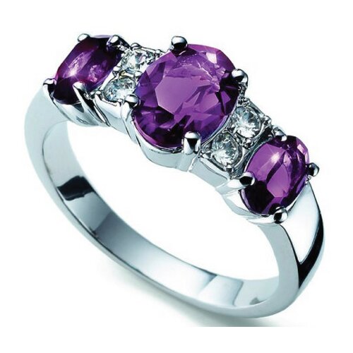 Ženski oliver weber select amethyst prsten sa swarovski ljubiČastim kristalom m ( 41160m.204 ) Slike