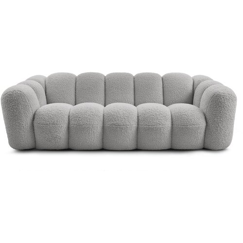 Bobochic Paris Svijetlo siva sofa od bouclé tkanine 232 cm Hippolyte – Cene