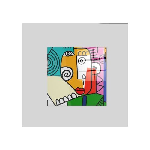 Wallity CAM4013_7070 multicolor decorative tempered glass painting Cene